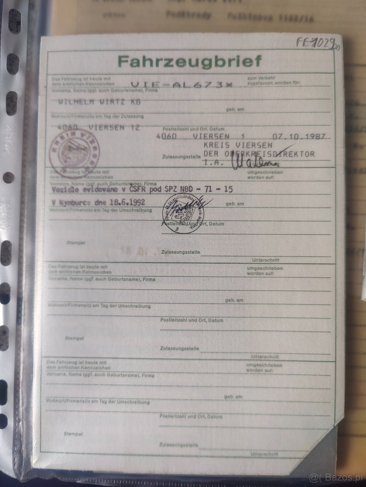 MERCEDES BENZ 1987 - 7