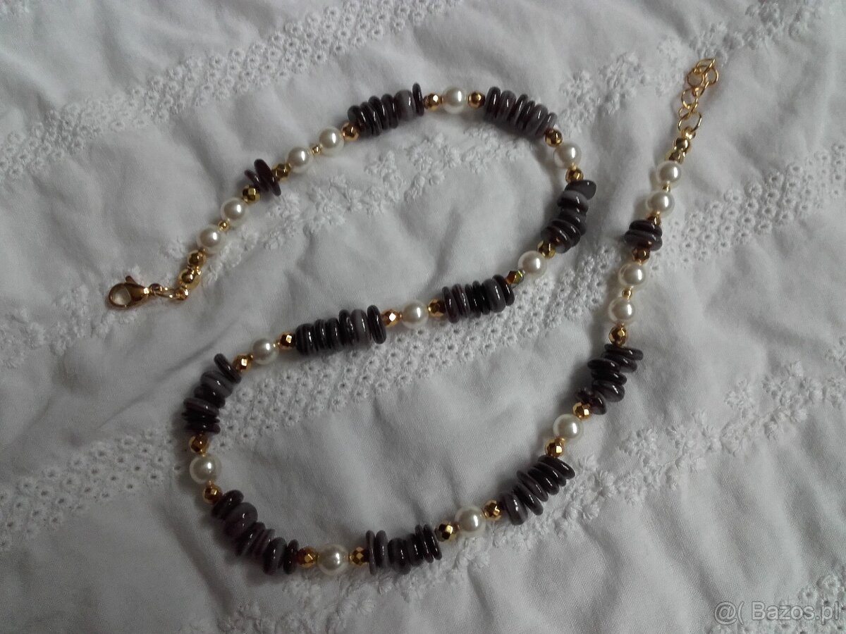 Naszyjnik masa perłowa perły - 7
