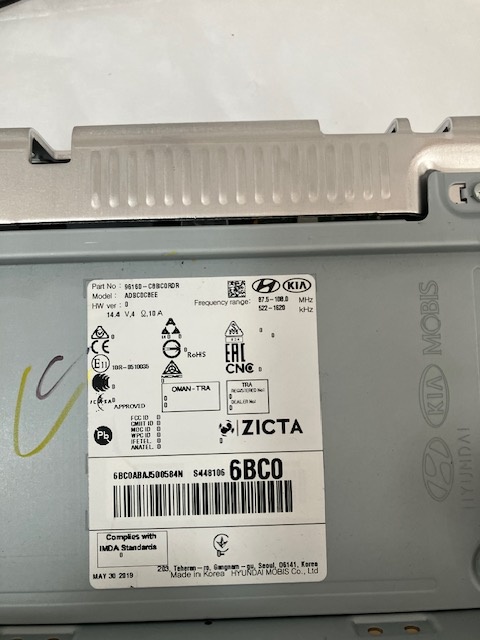 Radio fabryczne (ekran-dotyk) Hyundai I20 II Part.No:96160- - 7
