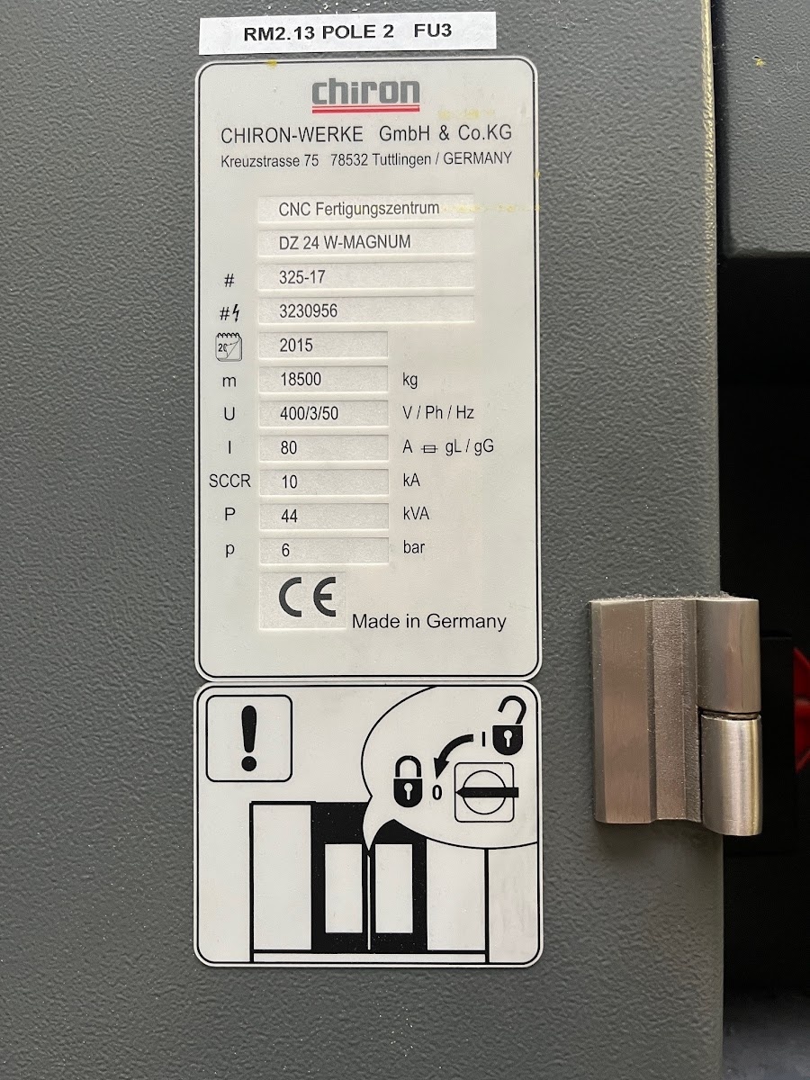 Chiron DZ 24 W Magnum / Centrum obróbcze Pionowe - 7