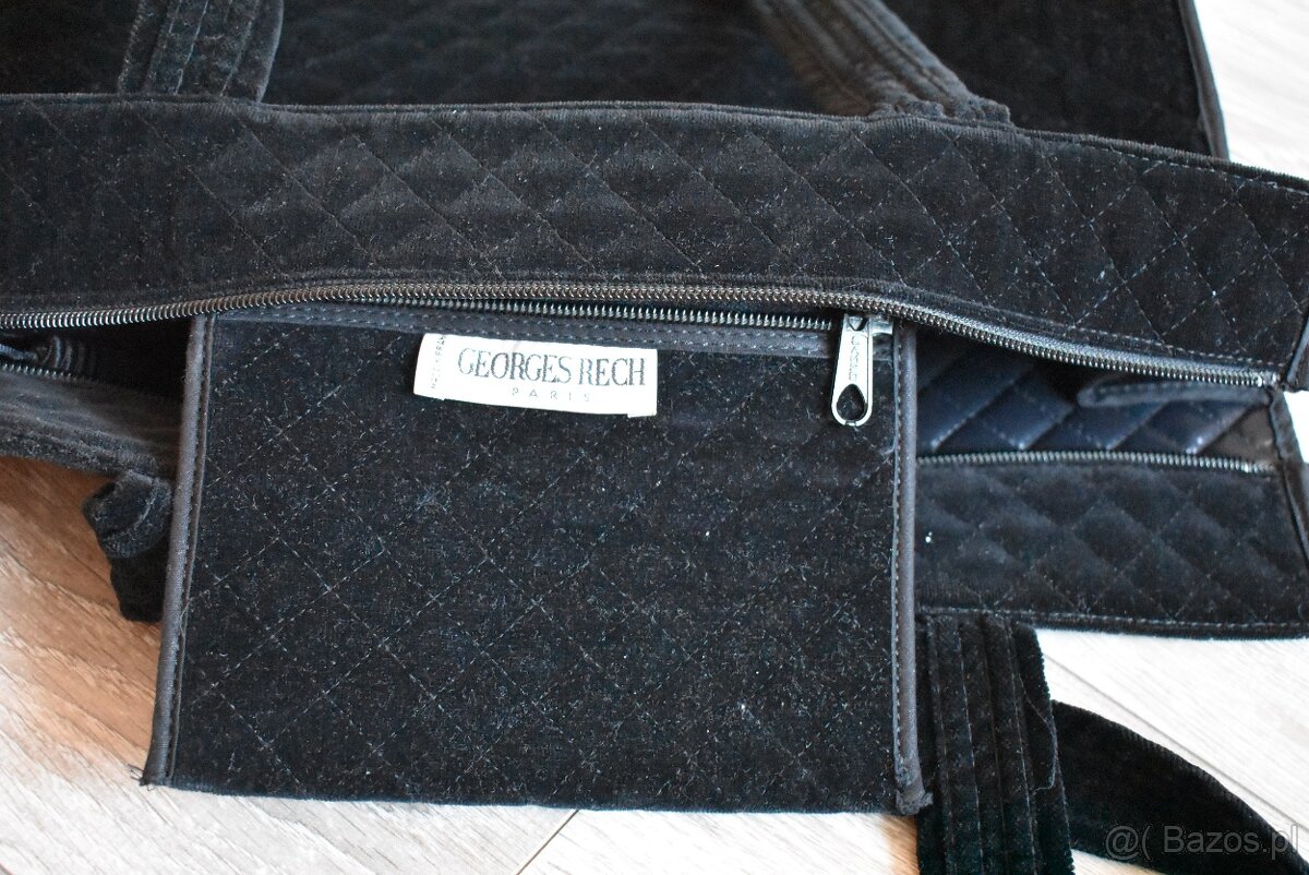 Torba shopper czarny aksamit - 7