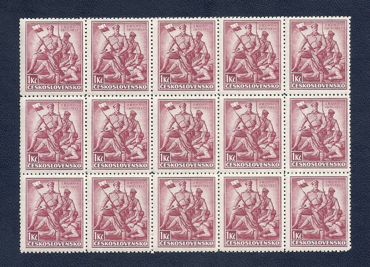 Znaczki, bloki Zborowa 1937, Czechosłowacja I - 7