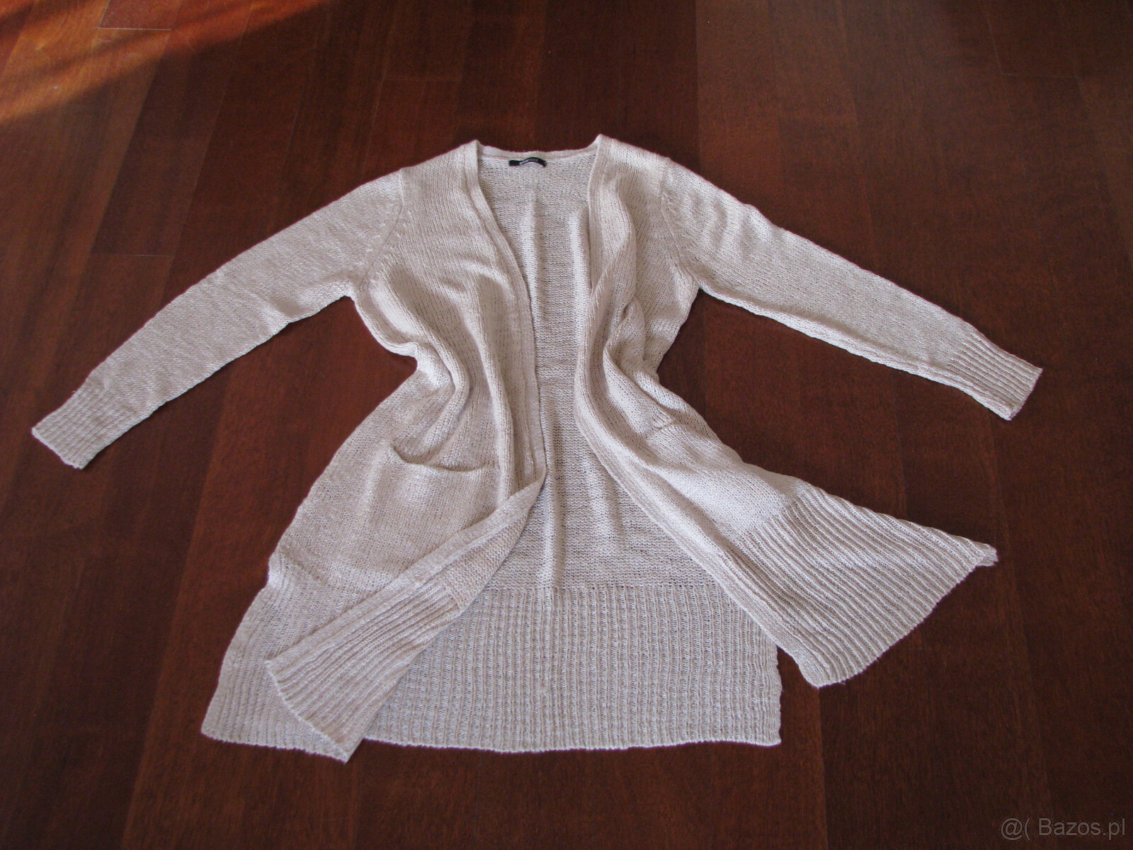 Kardigan, blezer, tunika, narzutka, długi sweter z kieszenia - 7