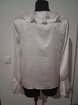 Elegancka biała bluzka M - 7