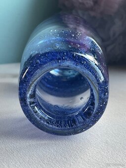 SZKŁO ARTYSTYCZNE - NIEBIESKI WAZON PULEGOSO - 7