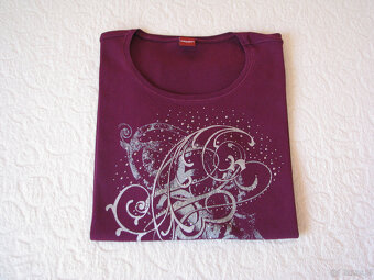 Koszulka OLSEN ze zdobieniami bluzka z krótkim rękawem L/XL - 7