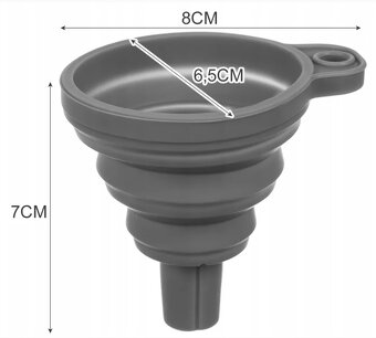 Silikonowy lejek. Składany, harmonijka. - 7