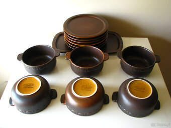 Kamionkowe miseczki z uszkami talerzyki i patera – tacka, na - 7