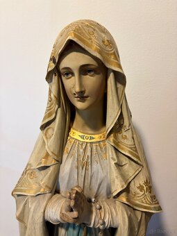 Drewniane figury świątynne 140 i 120 cm - 7