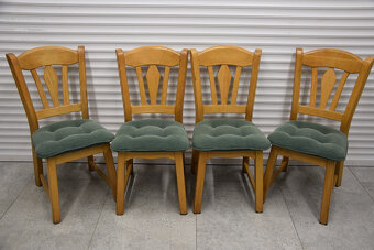 stół rozkładany i 4 krzesła - cały komplet z drewna dębowego - 7