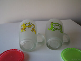 Zakochane szklanki, kubki ze szronionego szkła z pokrywką - 7