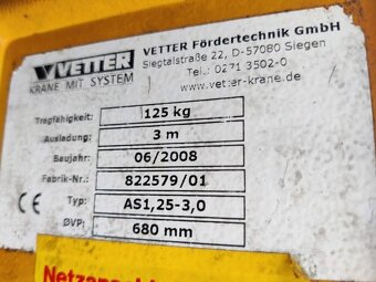dzwig Vetter 125 kg - 7
