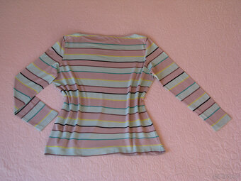 Lekka bluzka z długim rękawem, rozm. L w popielato-miętowe p - 7