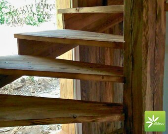 Schody ze starego drewna, balustrady, poręcze - 7