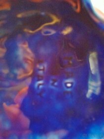Wielki wazon Kobalt-porcelana włoska sygnowany Rajski ptak-z - 7