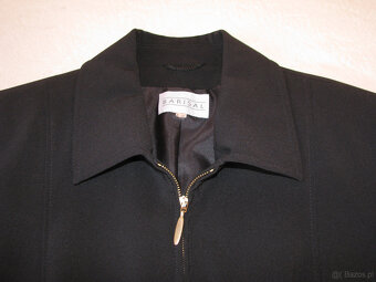 Czarny klasyczny żakiet na zamek marynarka blezer, rozm. 42 - 7