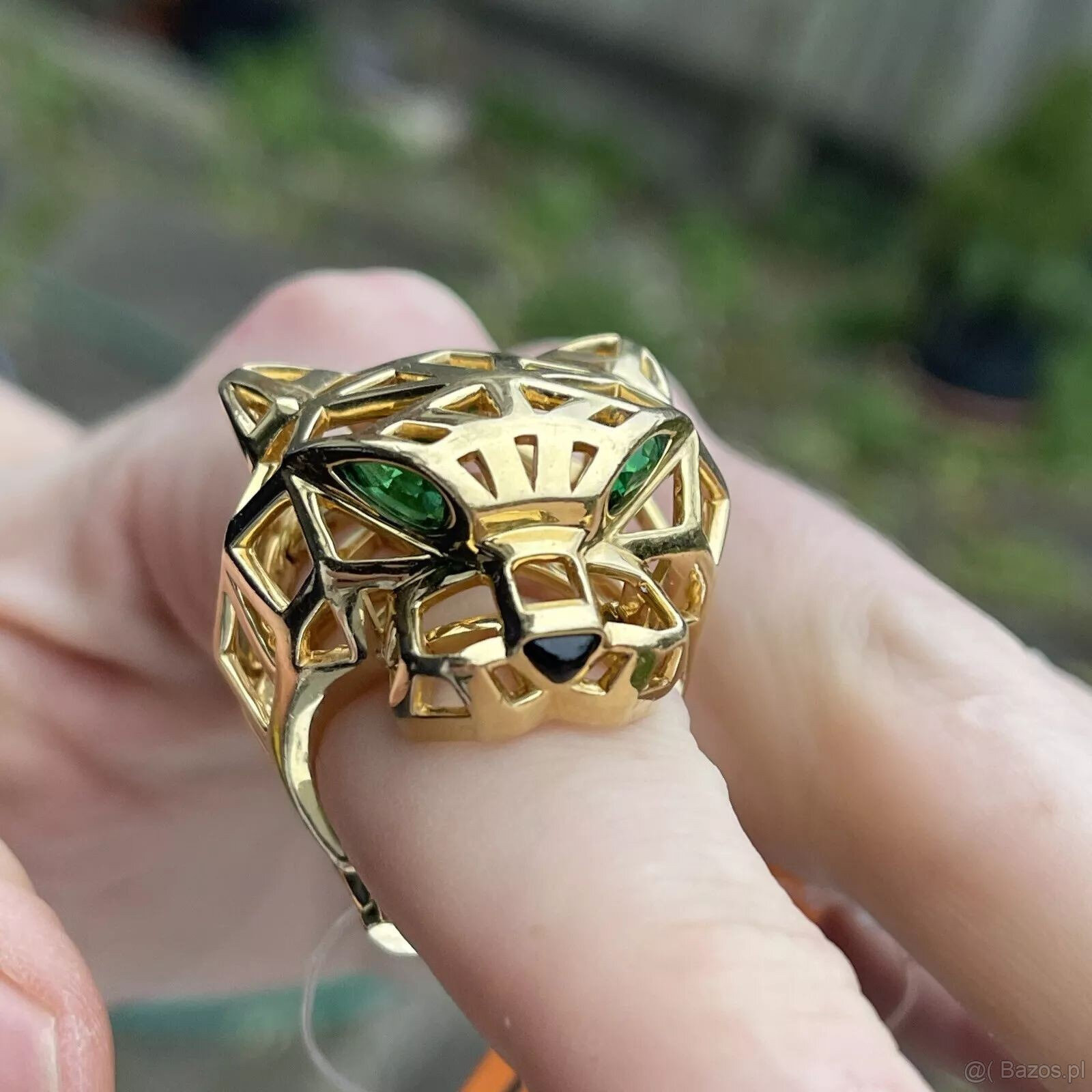 Pierścionek Cartier Panther Tsavorite z zielonym granatem 18 - 8