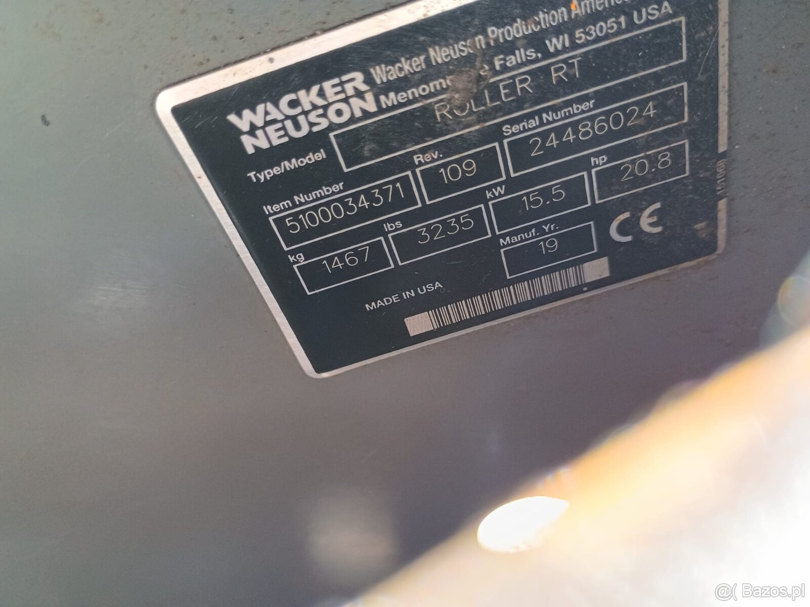 Walec okołkowany Wacker Neuson RTX83SC3, RT82, Bomag - 8