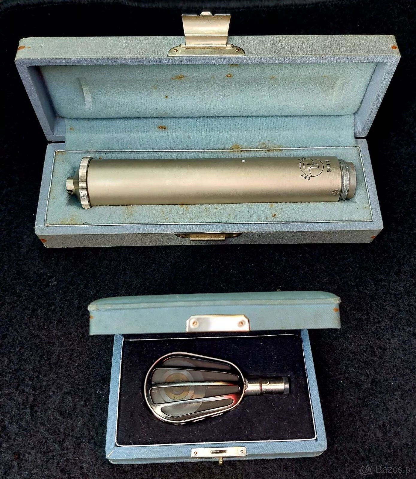 Zabytkowy mikrofon Telefunken Antik CM51 N i CMV 513 w etui - 8