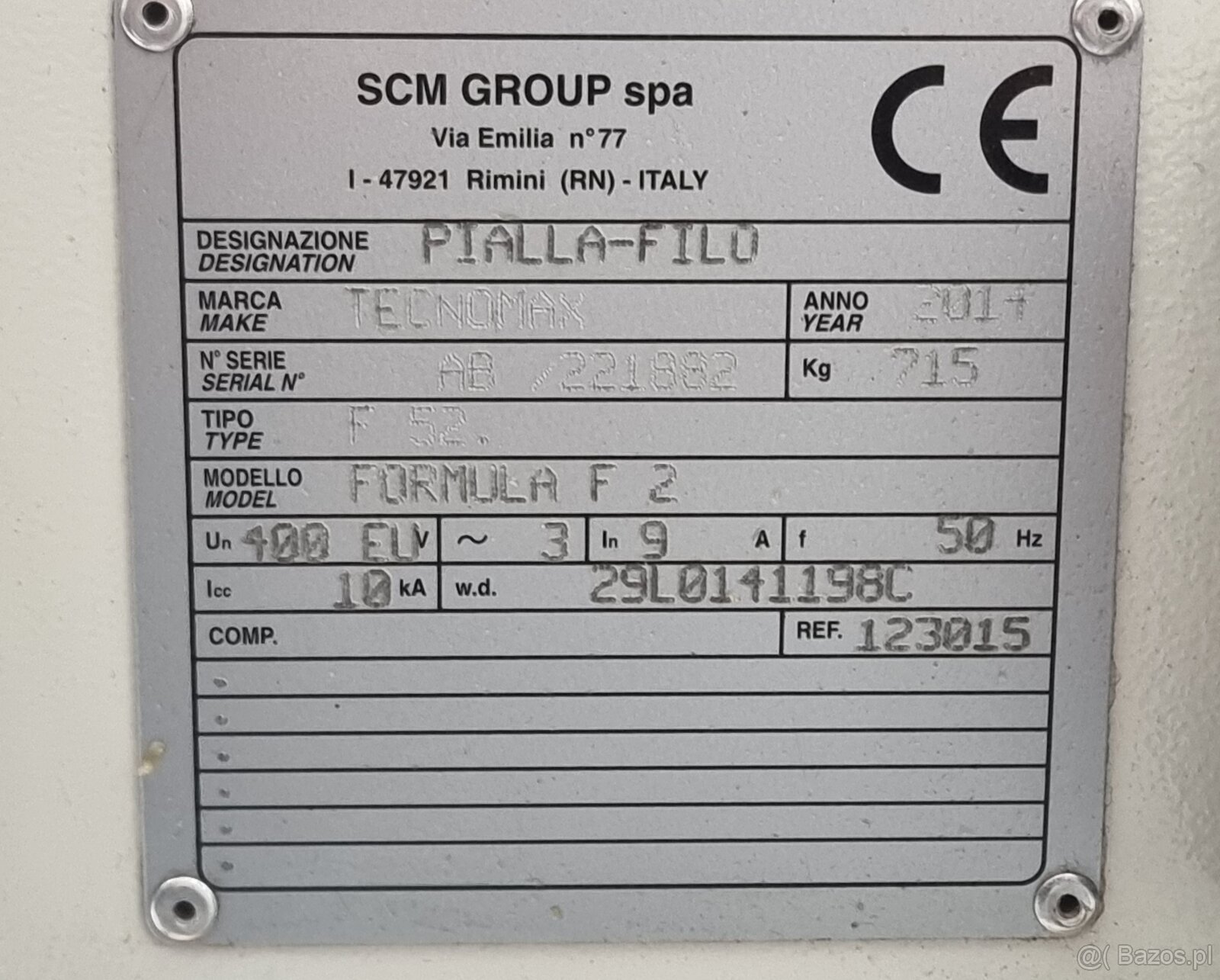 Strugarka heblarka wyrówniarka SCM F2 F520 Idealny Stan - 8