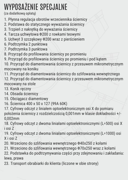 Szlifierka uniwersalna do wałków i otwor. RUP-280B x500 FMT - 8