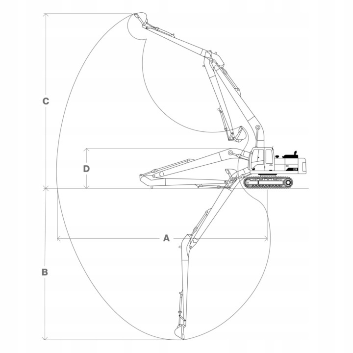 Ramię Long Reach 18,5 m do koparki 23 - 26 ton (wersja HD) - 8