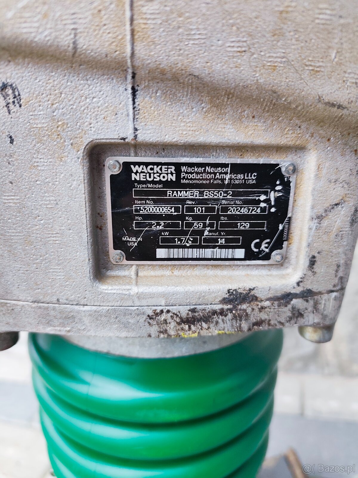 Skoczek, Stopa, Ubijak stopowy, zagęszczarka Wacker Neuson B - 8