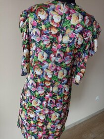 Satynowa sukienka koktajlowa kwiaty r. M 38 - 8