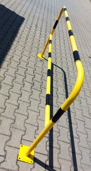 Barierki stalowe ochronne żółto-czarne - 8