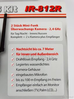 Bezprzewodowy zestaw kamer JAY-tech Wireless Kit IR-812R - 8
