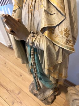Drewniane figury świątynne 140 i 120 cm - 8