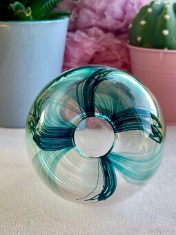 Szklany wazon szkło artystyczne kolekcjonerskie - 8