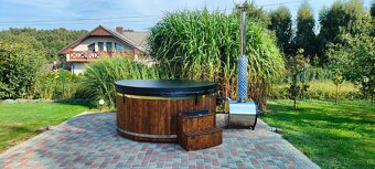 Balia ogrodowa z piecem na drewno, jacuzzi ogrodowe - 8