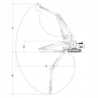 Ramię Long Reach 18,5 m do koparki 23 - 26 ton (wersja HD) - 8