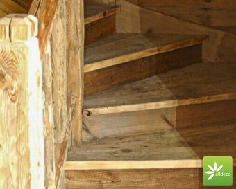 Schody ze starego drewna, balustrady, poręcze - 8