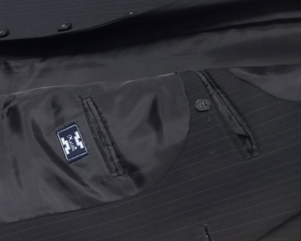 Marynarka, wełna, granat/czerń, na 182 cm - jak nowa - 9