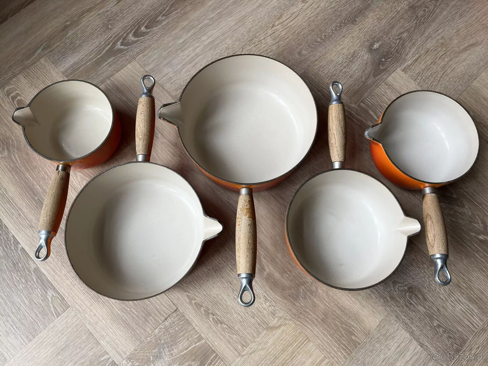 Zestaw garnków żeliwnych Le Creuset w kolorze pomarańczowym, - 9