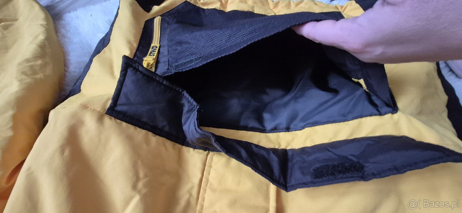 Pull&Bear Żółto-Czarna kurtka kangurek męska rozm. M - 9