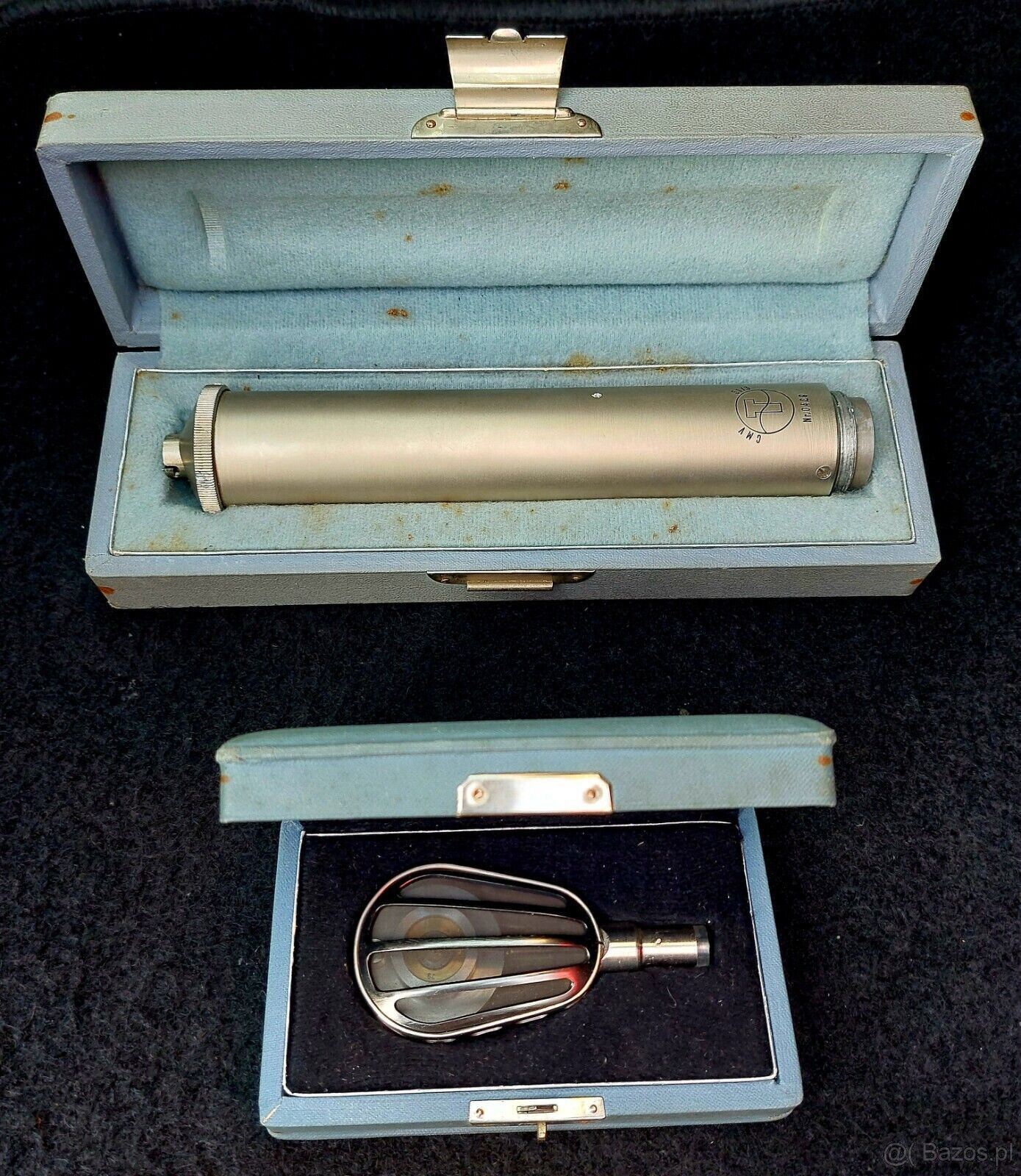 Zabytkowy mikrofon Telefunken Antik CM51 N i CMV 513 w etui - 9