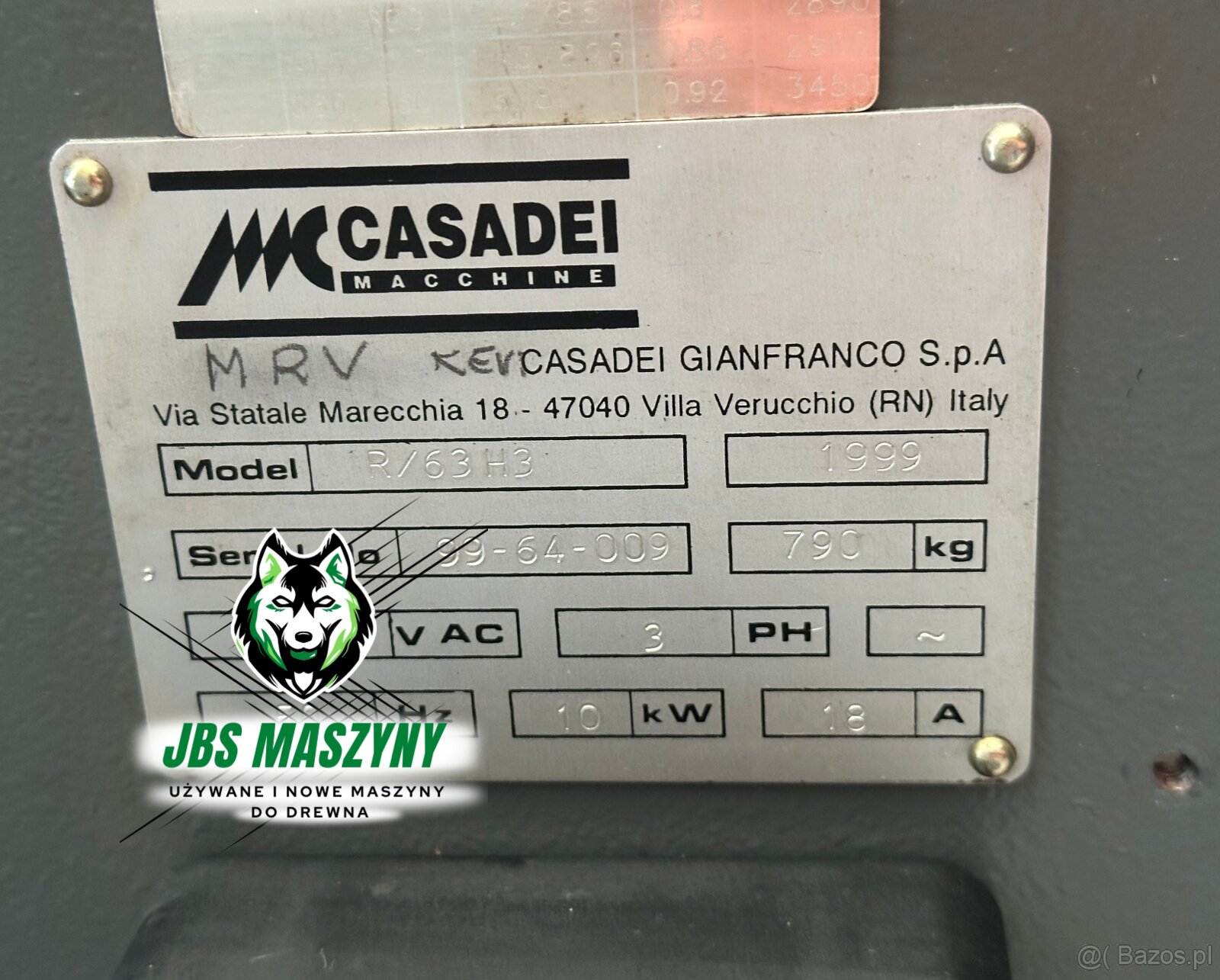 Grubościówka CASADEI R63 H3 – szerokość 630 mm, 4 noże trady - 9