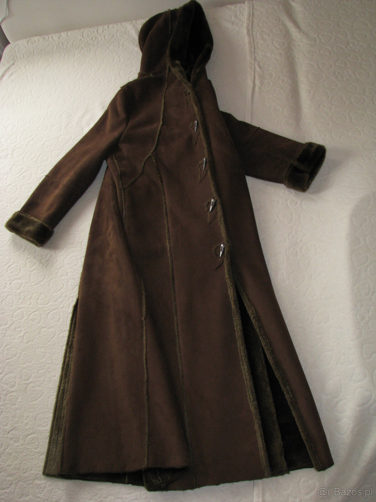 Elegancki kożuszek damski z kapturem, rozm. XXL - 9