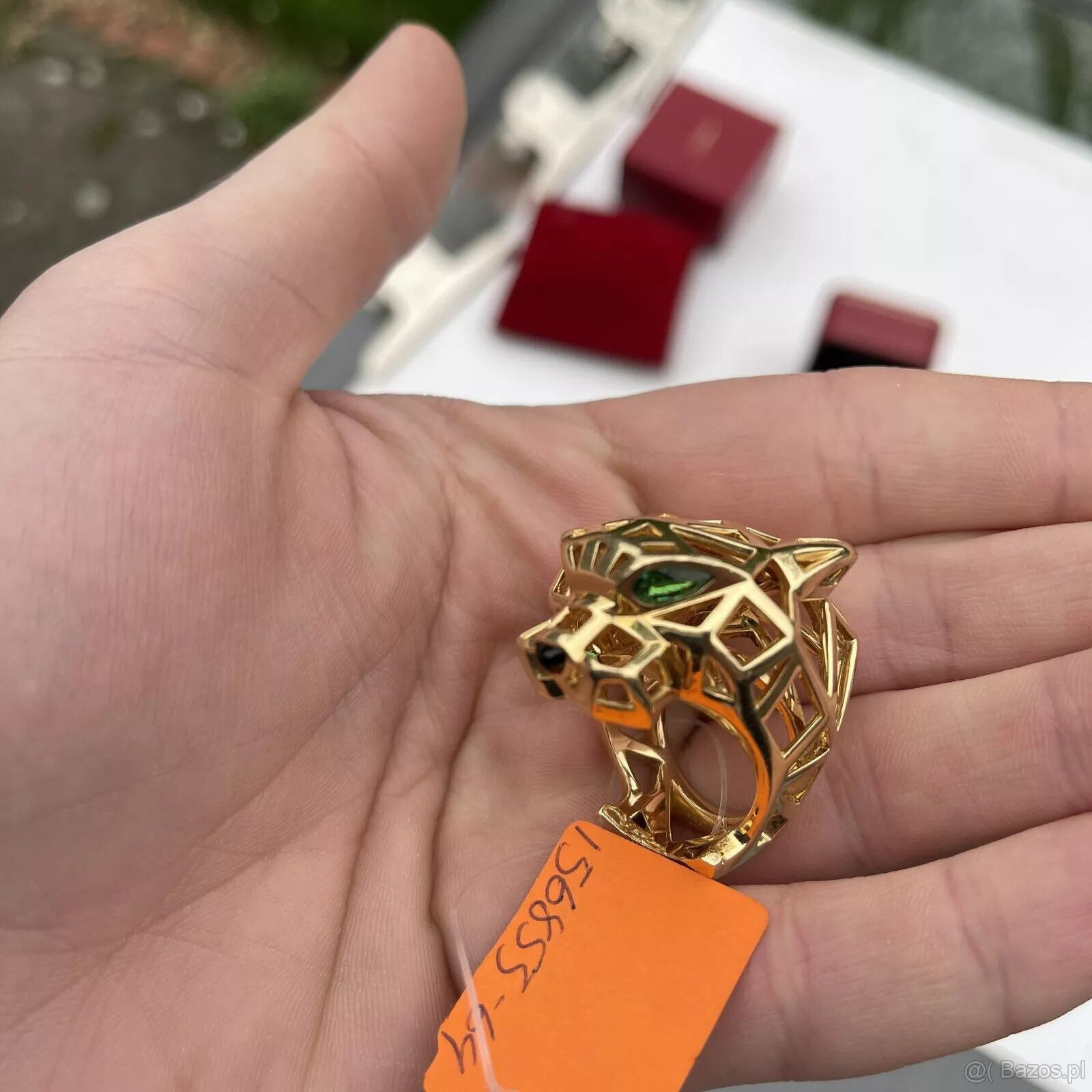 Pierścionek Cartier Panther Tsavorite z zielonym granatem 18 - 9