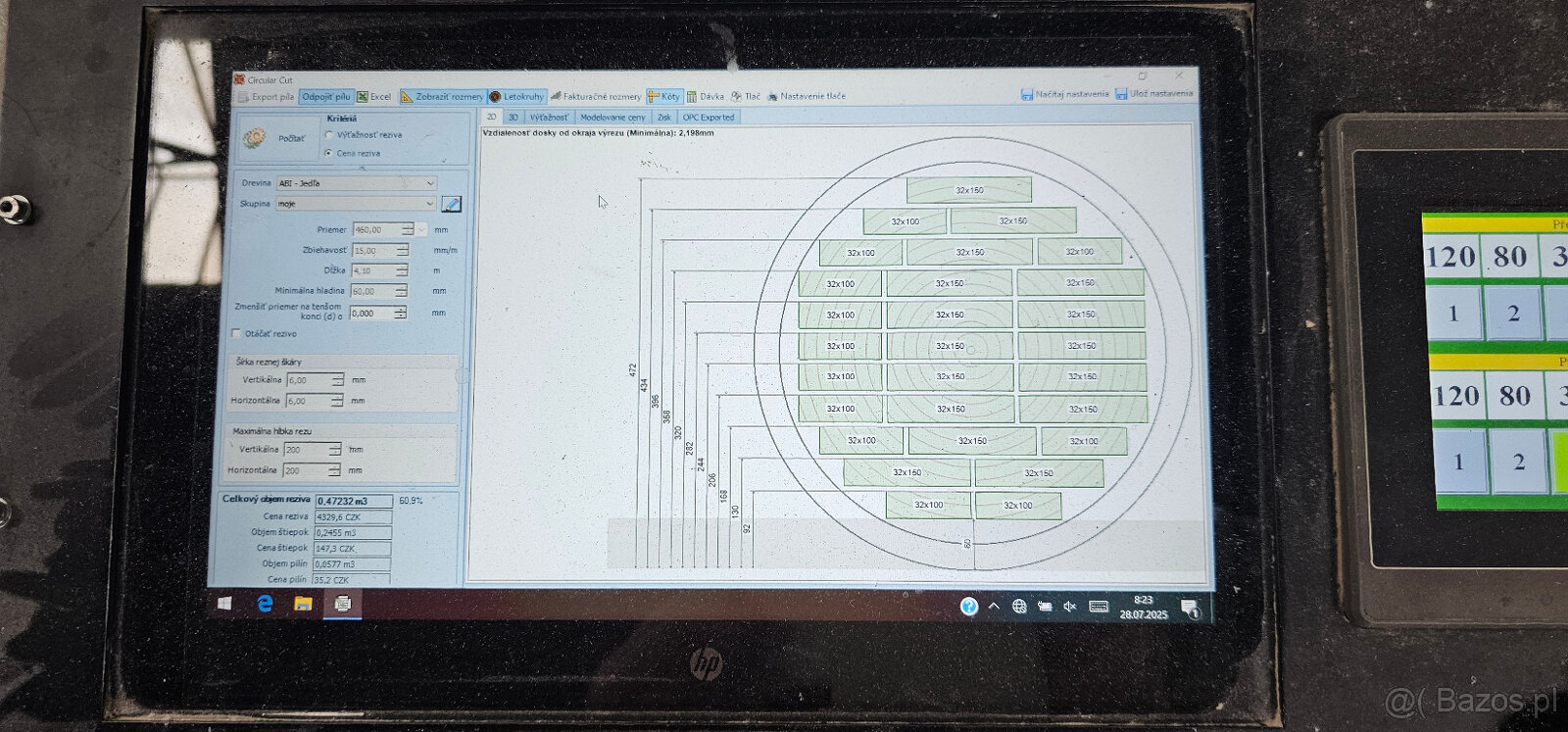 Używana piła kątowa dwuostrzowa PP-550 z automatycznym - 9