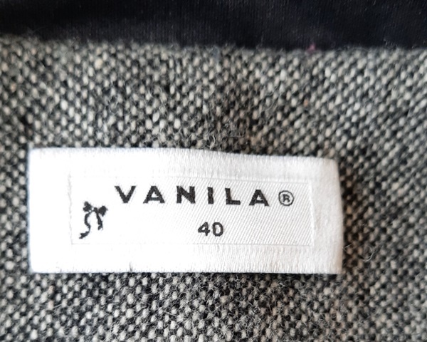 Marynarka-żakiet damska, rozm. 40, szara, czarne klapy - 9