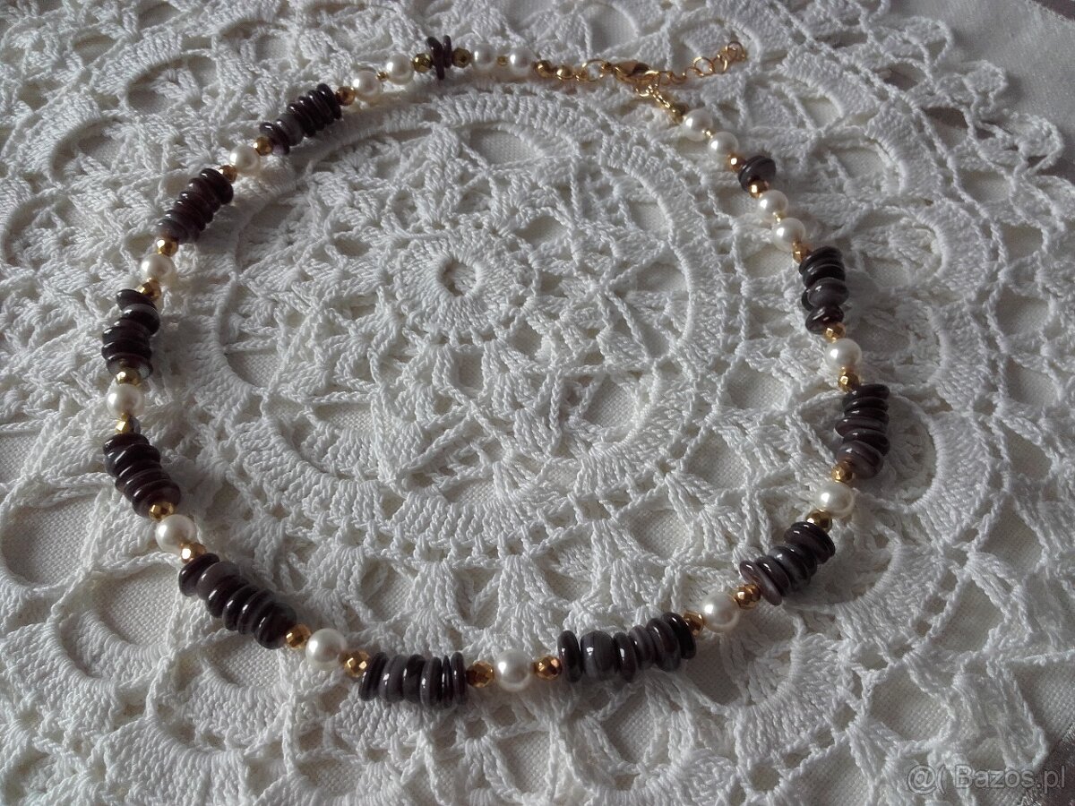 Naszyjnik masa perłowa perły - 9