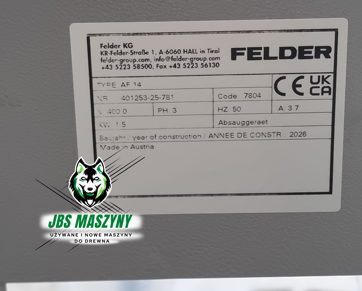 NOWE Odciągi Trocin/ Wentylator/ Felder AF 14 /AF 12/ DWA MO - 9