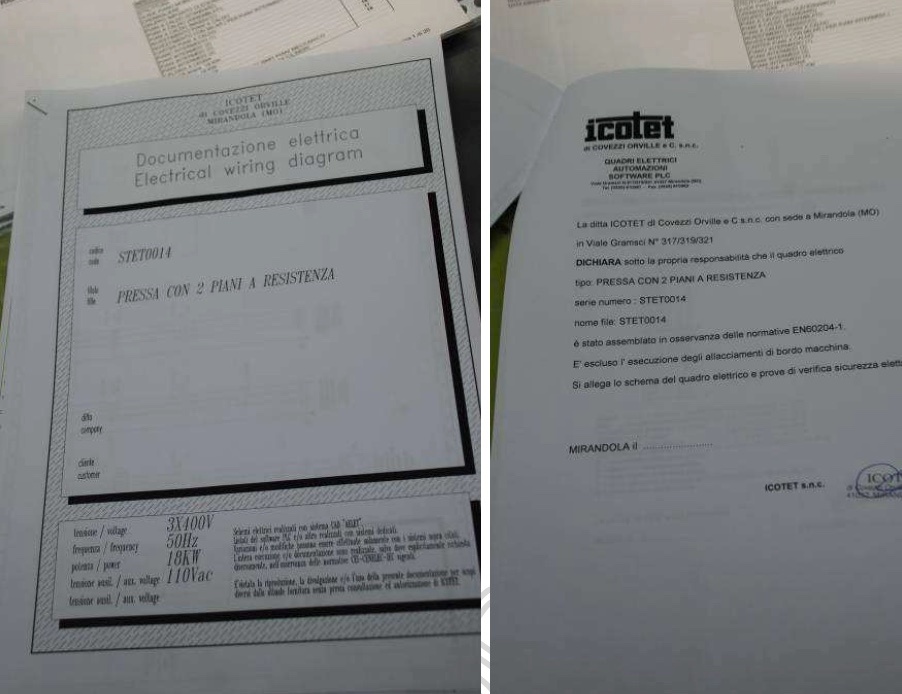 Półkowa prasa hydrauliczna ICOTET CON 2 - 9