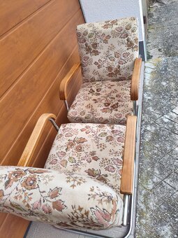 Mucke Melder chrom párová funkcionalistická křesla - 9