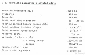 Prasa mimośrodowa LE 250 C po kapitalnym remoncie - 9
