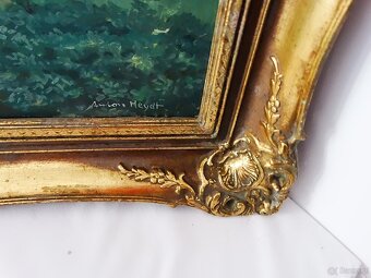 Obraz olejny na płótnie Antone Heydt (1880) pejzaż z winnicą - 9